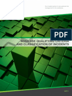 Nosa Hse Qualifying Criteria and Classification of Incidents