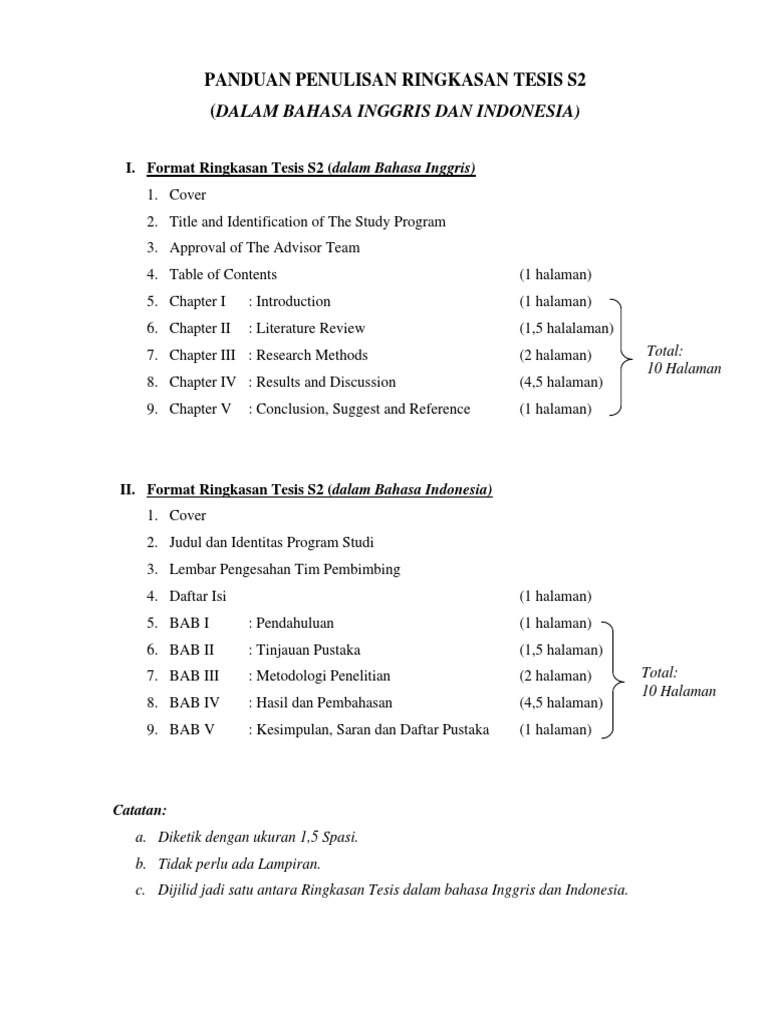 Format Ringkasan Tesis PDF | PDF | Karier & Perkembangan
