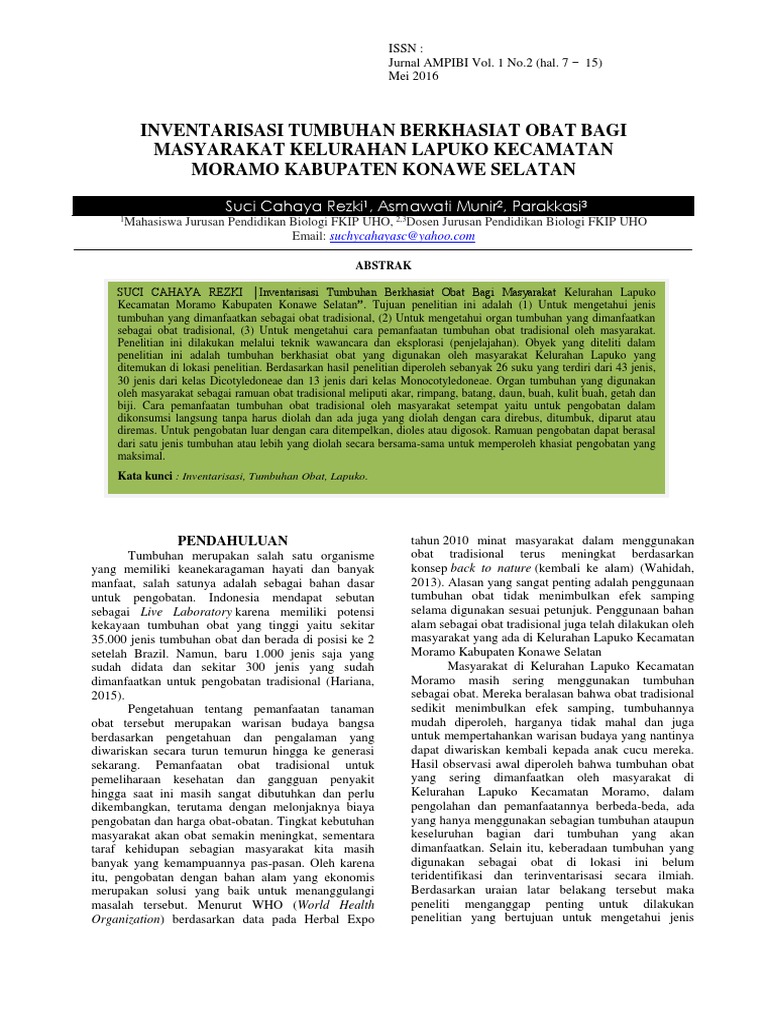 01 Contoh Artikel Jurnal Untuk Laporan Pdf