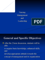 Nursing Management and Leadership