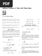 4 Optimum Prestress of Tanks With Pinned Base