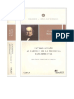 Claude Bernard. Intro Al Estudio de La Medicina Experimental