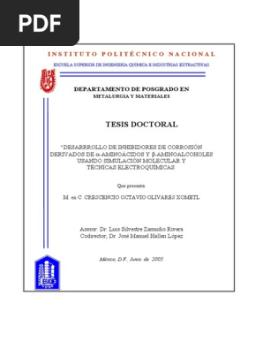 Inhibidores Corrosion Tesis Corrosion Petroleo