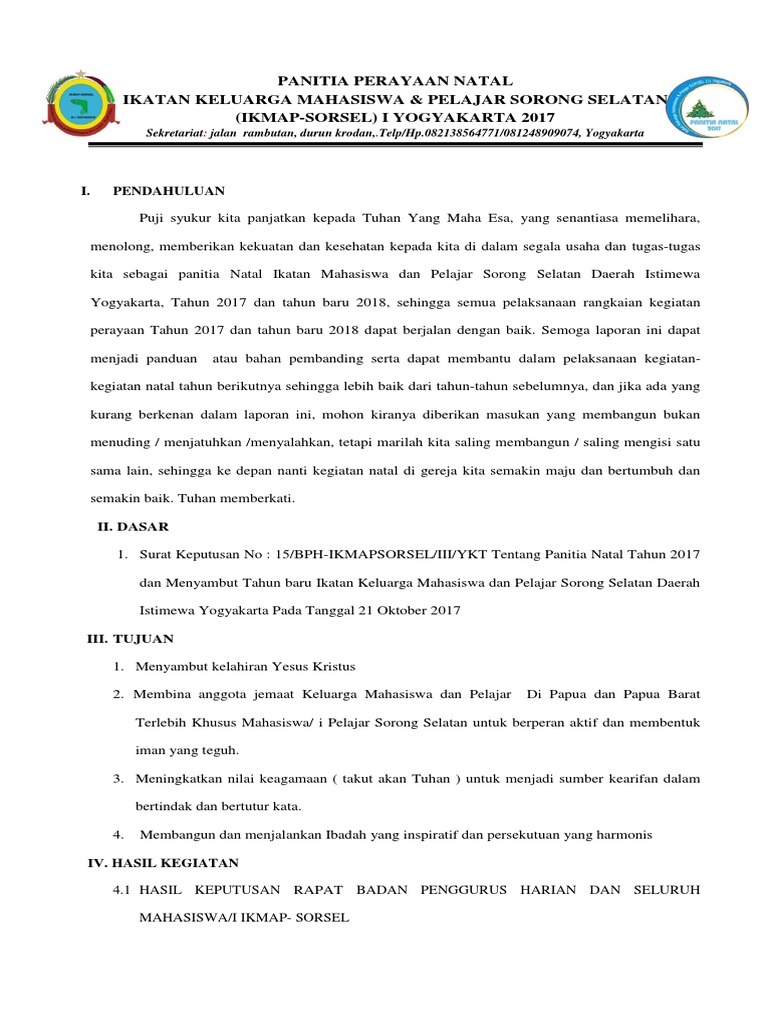 Lpj Panitia Natal 2017