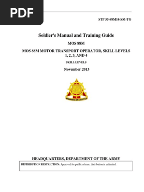 STP 55 88M14 SM - Motor Transport Operator | PDF | Non Commissioned Officer  | Educational Assessment