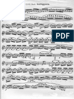 Bach - Solfeggietto For Clarinet Solo PDF