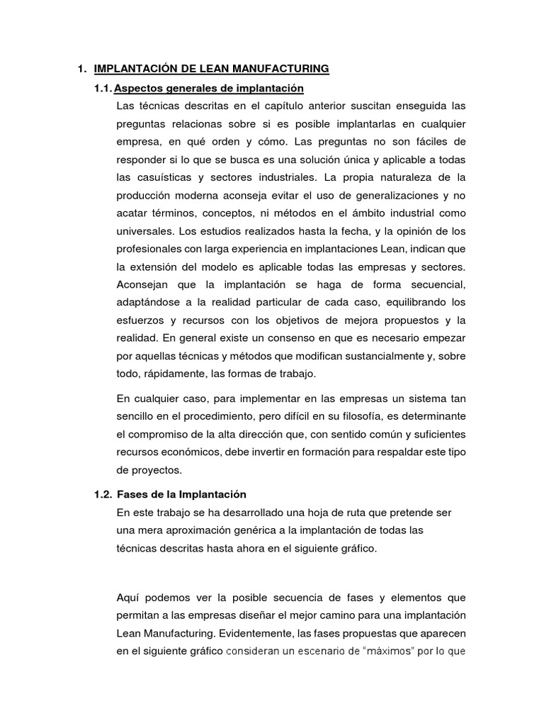 Implantación de Lean Manufacturing | PDF | Calidad (comercial ...