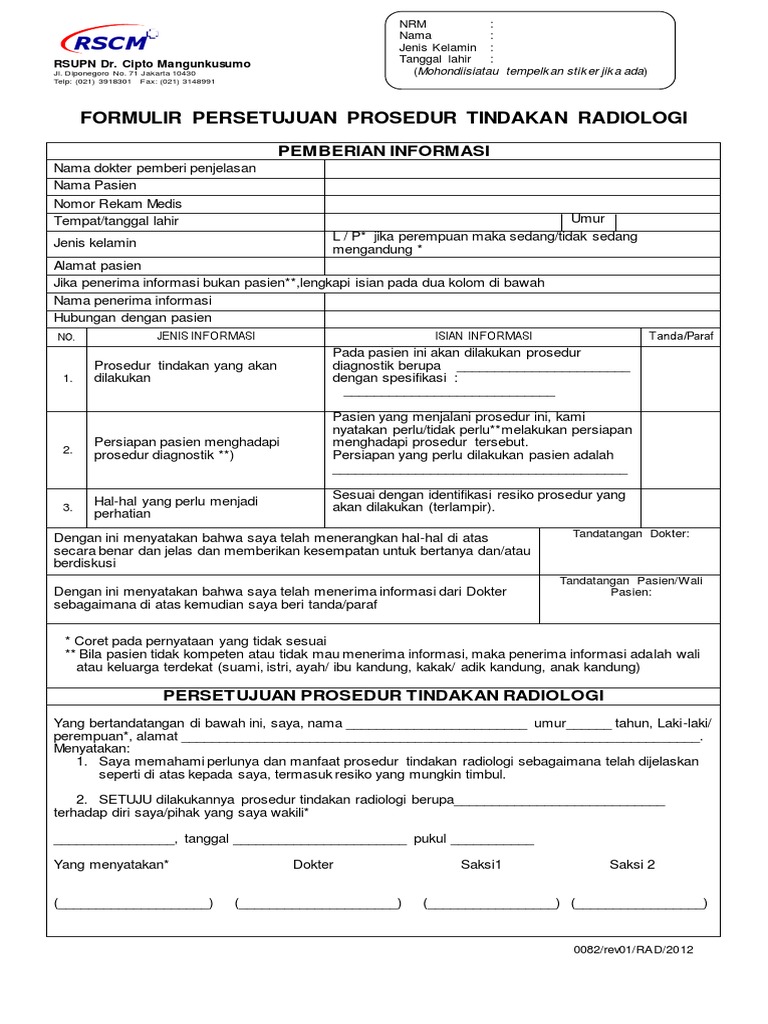 12 Formulir Informed Consent Radiologi pdf
