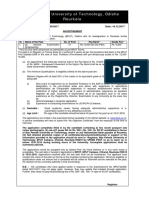 Advertisement and Application Form For The Post of Deputy Director Examination (Engineering)