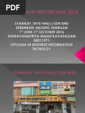 Internship Report May 2016 Pdf Laptop Computer Hardware