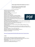 Contoh Dialog Percakapan Bahasa Inggris Di Rumah Sakit