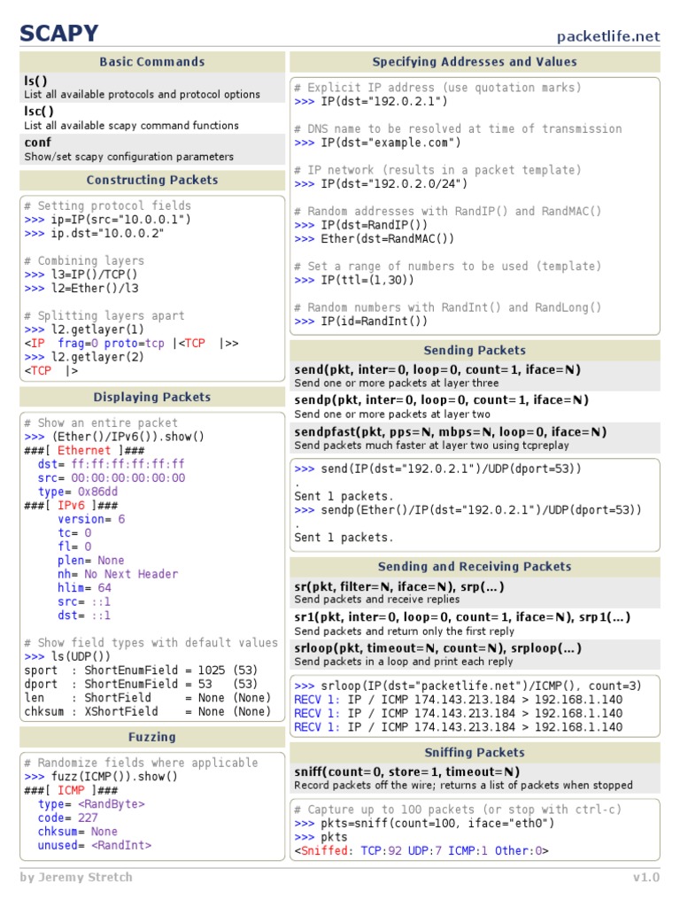 Scapy PDF | PDF