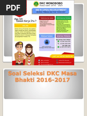 Soal Seleksi Dkc Masa Bhakti 2016 2017 Paw