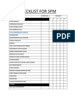 Checklist For SPM