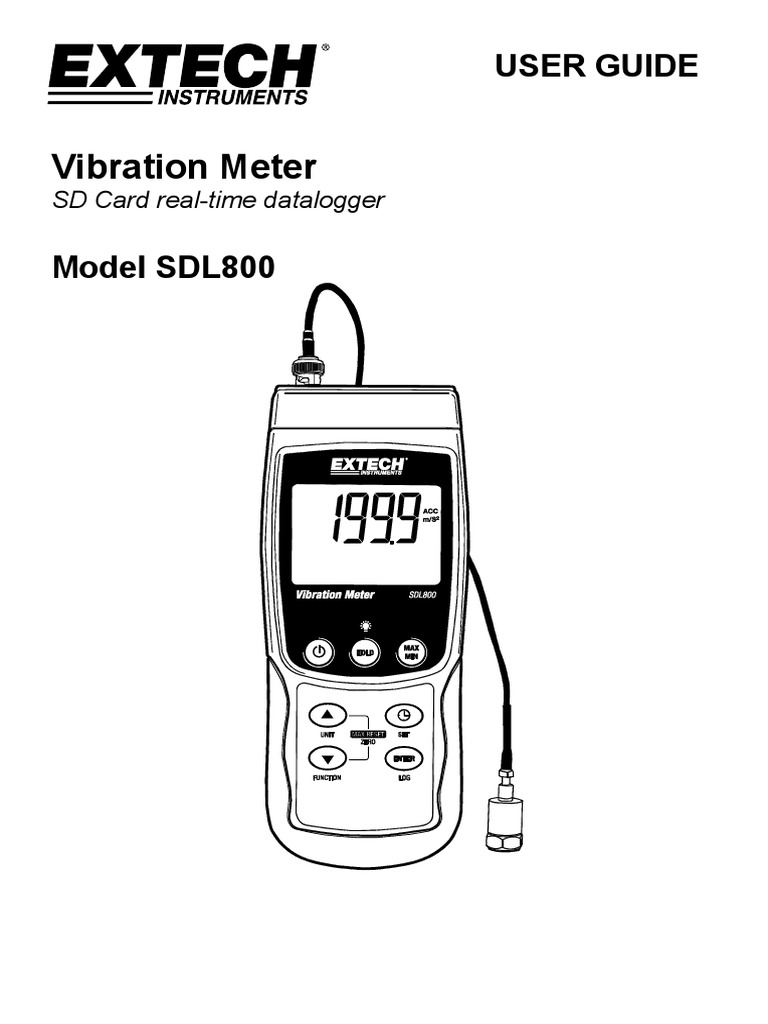 Vibration Meter User Guide PDF Personal Computers Secure Digital