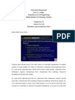 Watershed Management Prof. T. I. Eldho Department of Civil Engineering Indian Institute of Technology, Bombay