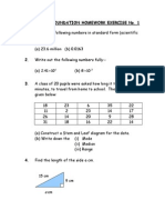 S4 General/Foundation Homework Exercise No. 1 1. Write The Following Numbers in Standard Form (Scientific