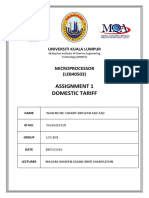 Assignment 1 Domestic Tariff: Microprocessor (LEB40503)