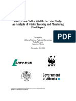 Eastern Bow Valley Wildlife Corridor Study: An Analysis of Winter Tracking and Monitoring Final Report