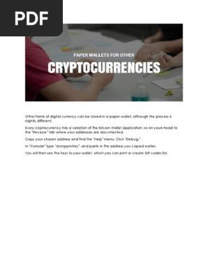 13 - Paper Wallets for Other Cryptocurrencies