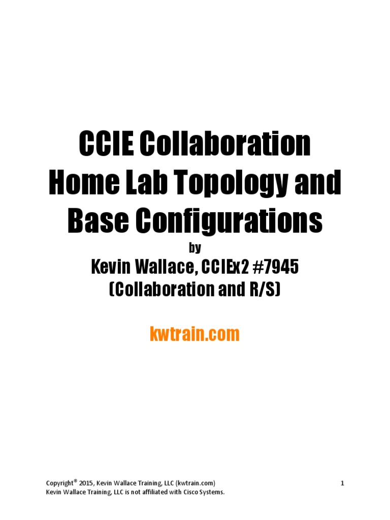 CCIE Collaboration Home Lab Topology and Base Configurations PDF | PDF | Ip  Address | Session Initiation Protocol