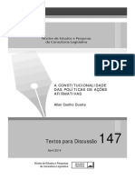 A Constitucionalidade Das Políticas de Ações Afirmativas PDF