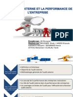 Audit Externe Et Performance de L'ese