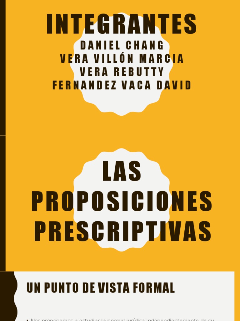 Proposiciones Prescriptivas en Derecho | PDF | Proposición | Verdad