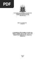 CONSIDERAÇÕES SOBRE O PAPEL DA BRINCADEIRA DE FAZ DE CONTA NO DESENVOLVIMENTO DA CRIANÇA PEQUENA