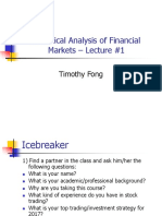 Technical Analysis of Financial Markets – Lecture #1