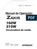 Manual Seguridad Operacion Mantenimiento Excavadora Ruedas 160w 210w Hitachi Zaxis PDF