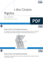 Estática dos Corpos Rígidos - Exercícios