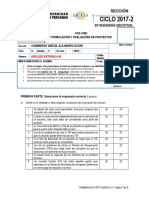 Examen Final Formulación y Evaluación de Proyectos 2017-2 Tipo A