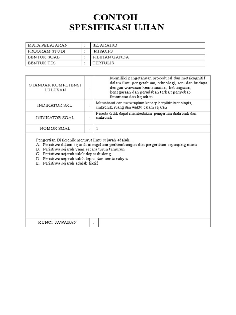 Sejarah Indonesia 12as Kartu Soal