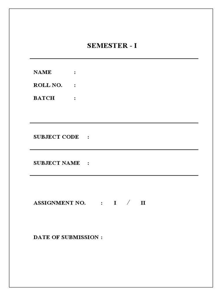 Assignment Cover Page | PDF | Computing And Information Technology