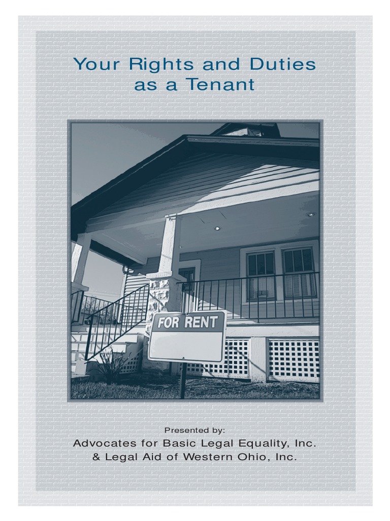 Landlord Tenant Booklet Eviction Lease
