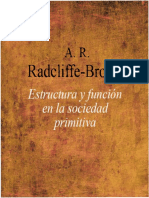 A. R. Radcliffe-Brown (1969 (1986) ) Estructura y Función en La Sociedad Primitiva