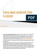 Cara Agar Android Tidak Lemot