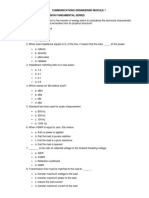 Communications Engineering Module 1: Transmission Fundamentals and Acoustics