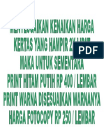 Harga Kertas Naik