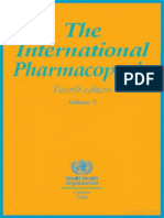 International Pharmacopoeia 3rd Ed Vol 1 & 2
