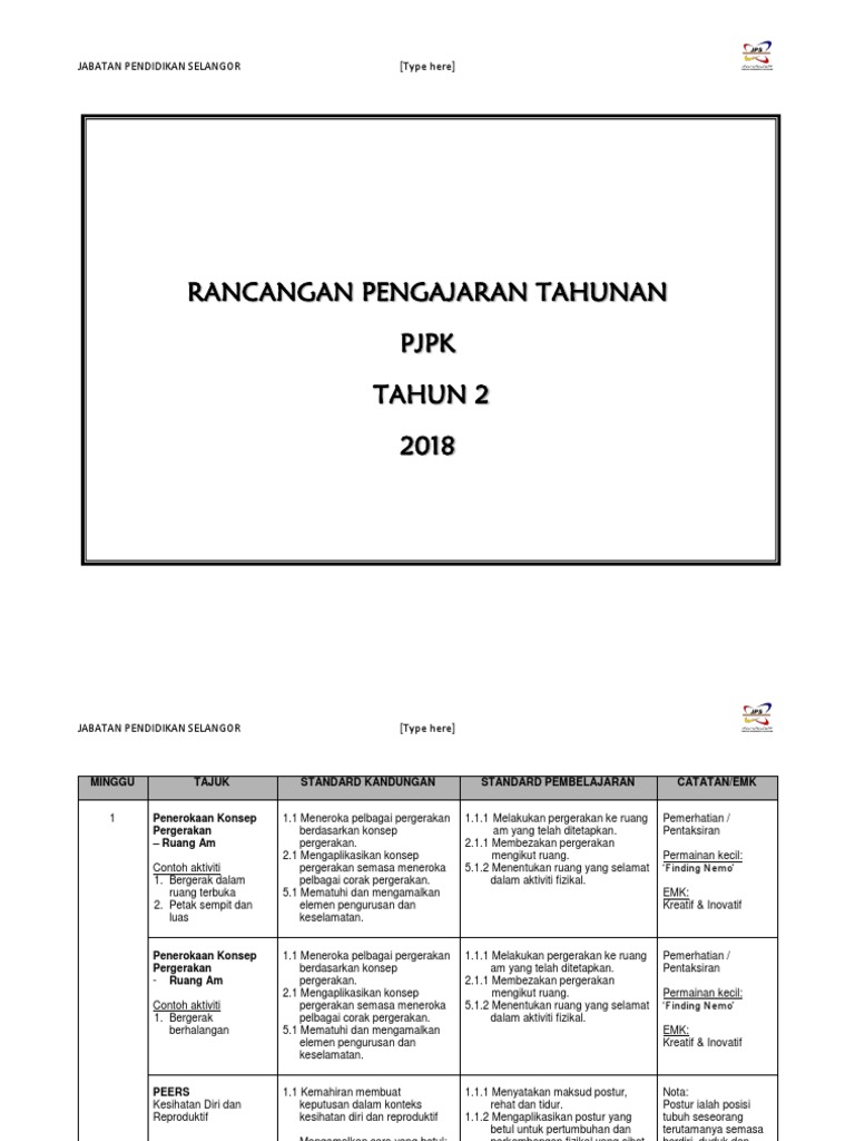 RPT KSSR SEMAKAN PJ TAHUN 2 2018.docx
