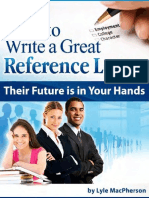 HowtoWriteaGREATReferenceLetterPrintable PDF