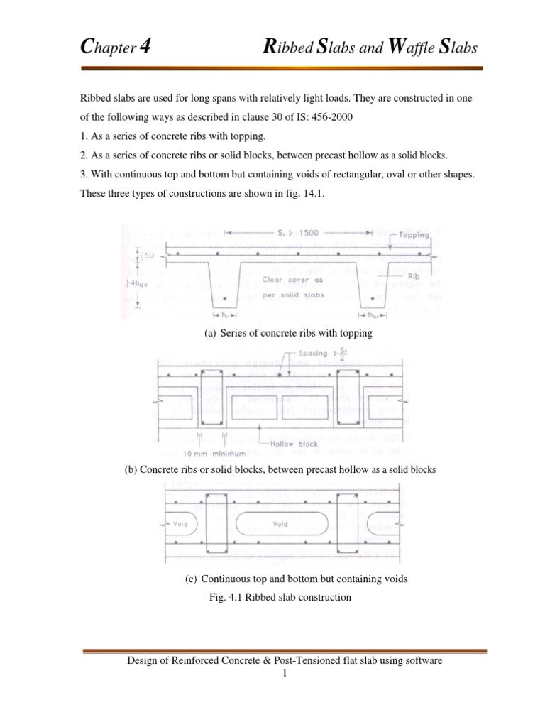 Ribbed vs. Waffle Slab Design Guide | PDF | Beam (Structure ...