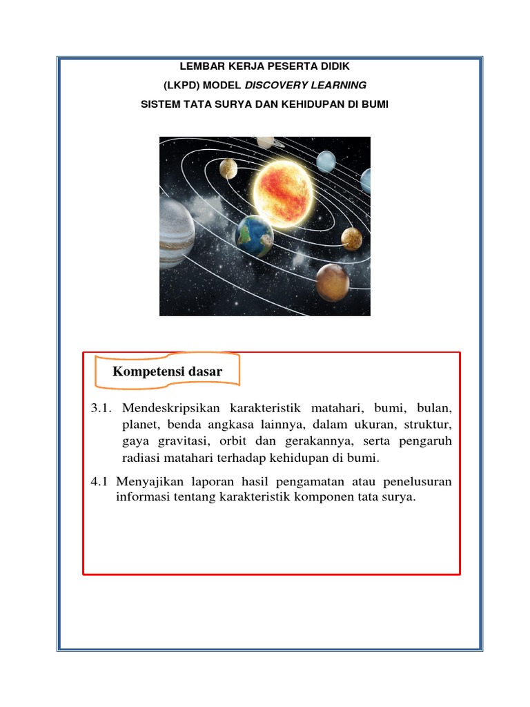 Sistem Tata Surya Dan Kehidupan Di Bumi Kelas 8 Menata Rapi Sistem Tata Surya Dan Kehidupan Di Bumi Kelas 8 Menata Rapi