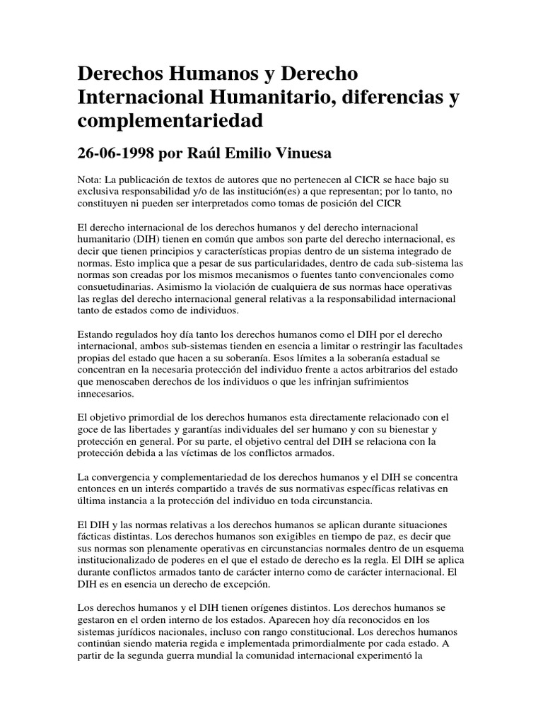 Derechos Humanos | PDF | Ley humanitaria internacional | Derechos humanos