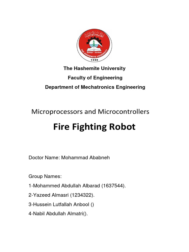 Fire Fighting Robot Using Microcontrollers | PDF | Microcontroller | Relay