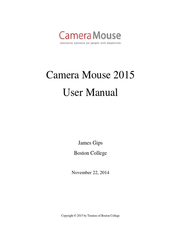 Camera Mouse 2015 Manual PDF | PDF | Double Click | Point And Click