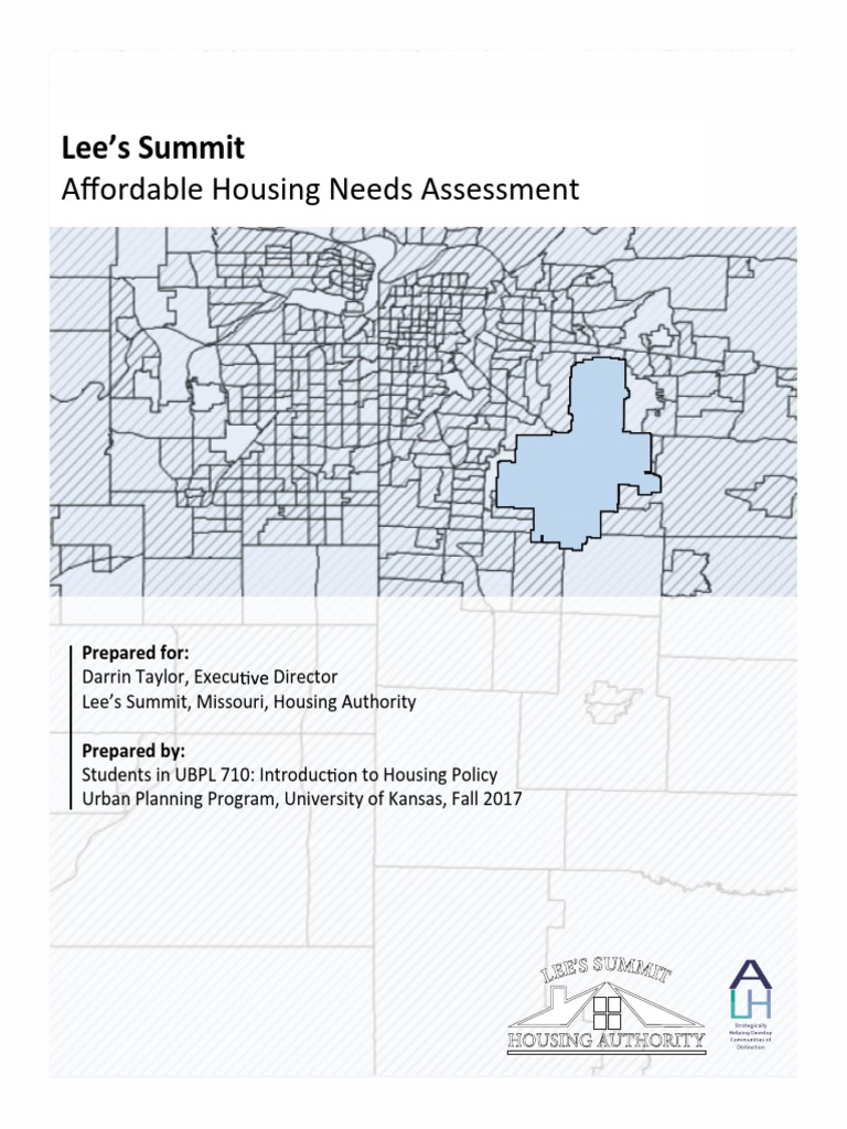 Lee's Summit Affordable Housing Needs Assessment PDF Affordable