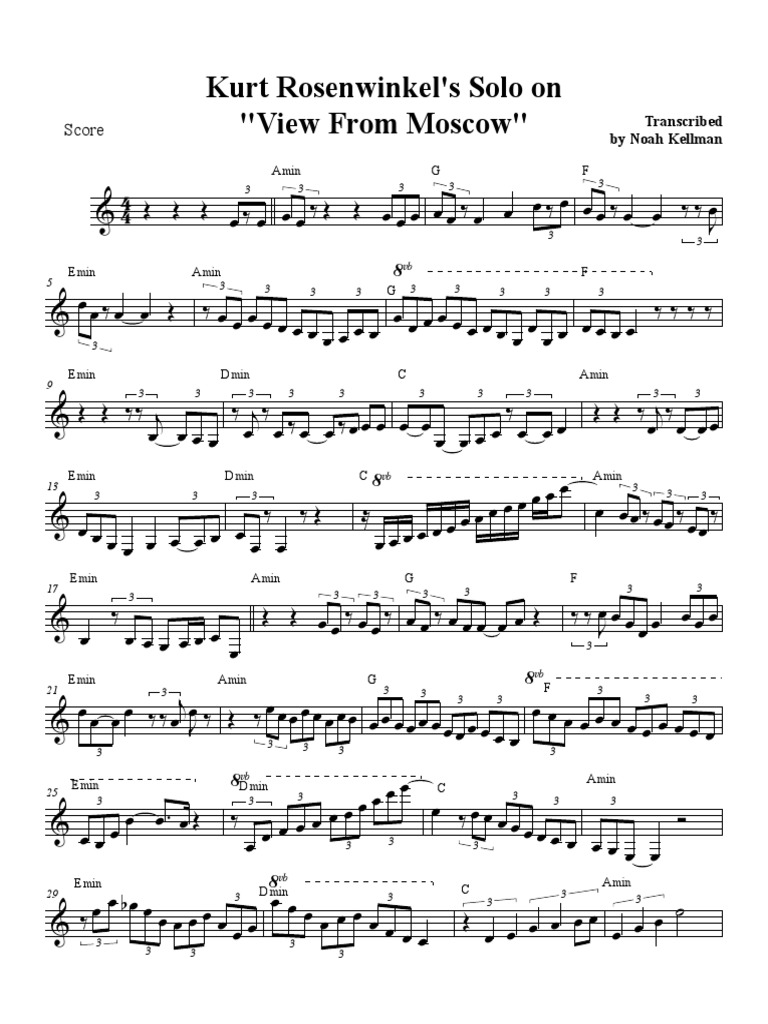 Kurt Rosenwinkel View Fron Moscow PDF
